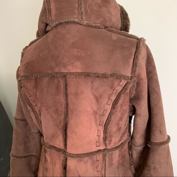 ROTHSCHILD FAUX FUR MICROSUEDE WOMAN’s COAT SIZE L(14) - Picture 8 of 15